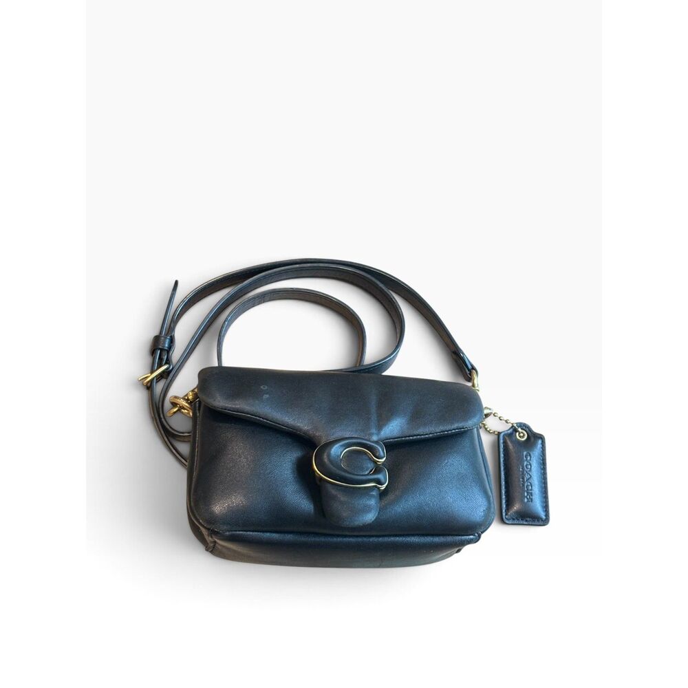 Coach Tabby 26 Shoulder Bag Black Leather Gold Hardware